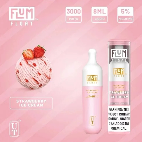 FLUM FLOAT 3000 Puffs Vape - ストロベリーアイスクリーム：日本のベイピングシーンを彩る甘い冒険