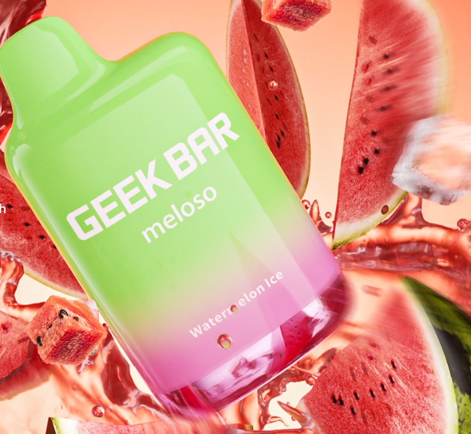 Geek Bar Meloso Pro 4000 Puffs - スイカ氷 | 使い捨てベイプ：日本のベイピングを彩る爽快なフレーバー体験