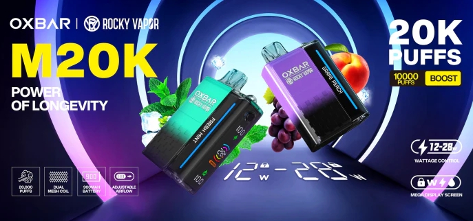 OXVA OXBAR M20K Puffs Vape - ブルーラズレモン：2025年日本の電子タバコ市場をリードする革新のデバイス