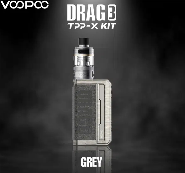 VooPoo Drag 3 TPP-X Kit Vape - グレー：2025年日本のベイプ市場をリードする一台
