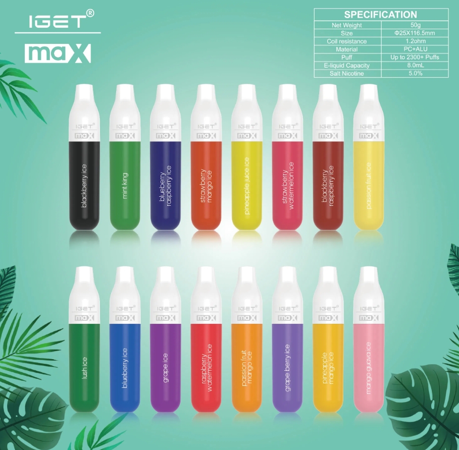 IGET Max 2300 Puffs Vape - マンゴーグアバアイス：2025年日本で輝くトロピカルなベイピング体験