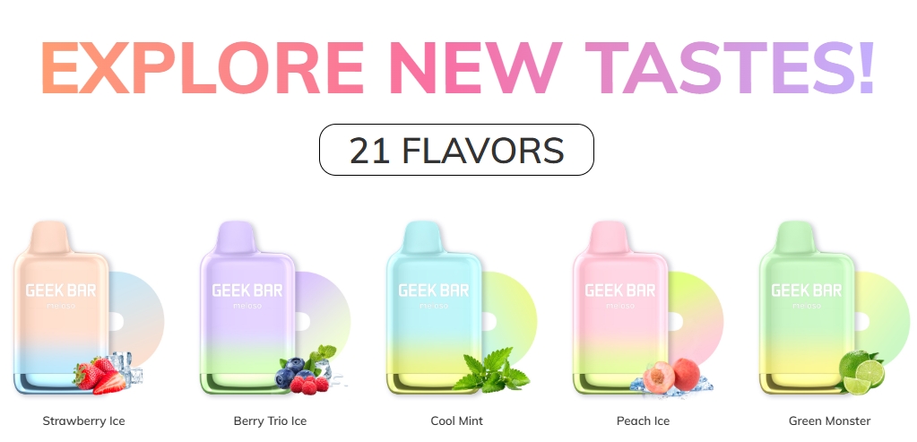 Geek Bar Meloso Max 9000 Puffs Vape - ピーチアイス：フルーティーな爽快感で2025年の日本市場を魅了！